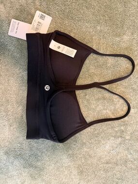 lululemon athletica Black Thin-Strap Light Support Sports Bra